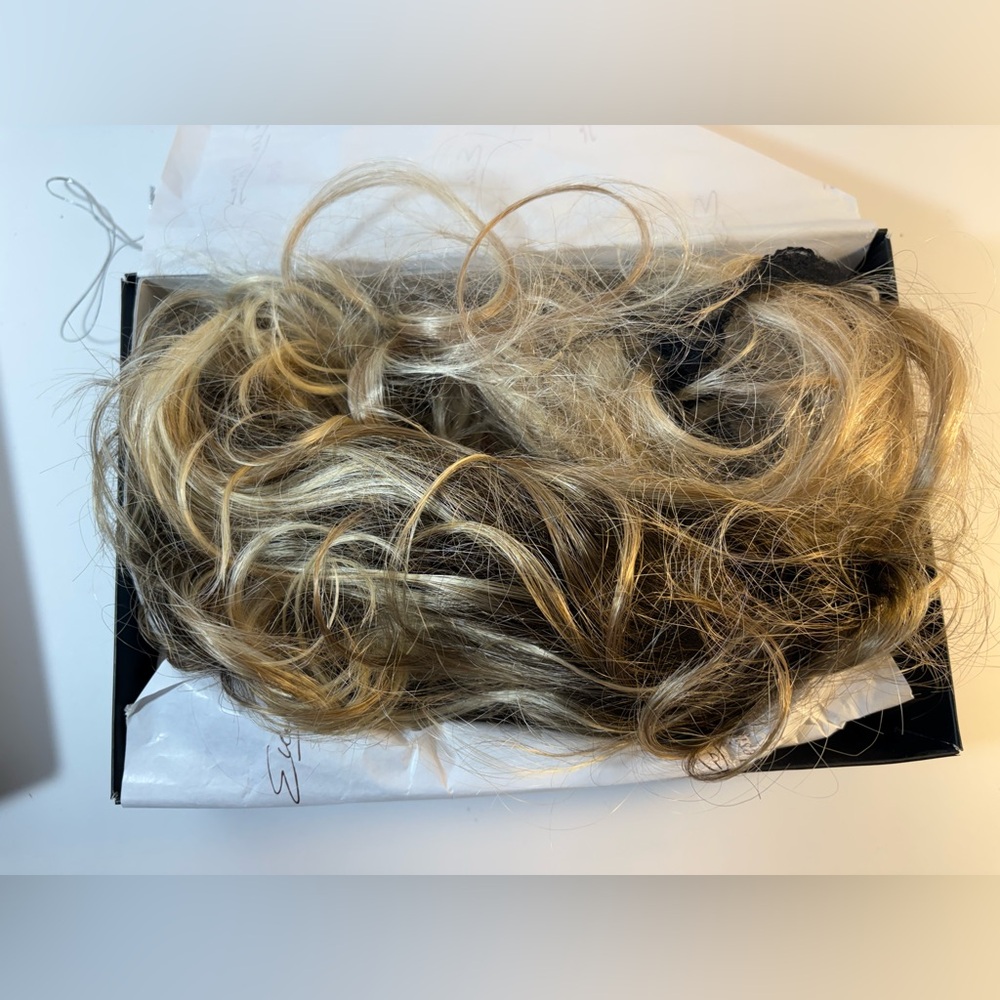 Blonde & Dark Blonde Wavy Hair Piece - Natural Blend Hair Extension